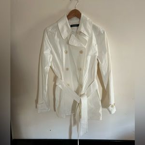 Lauren Ralph Lauren Belted Cotton Poly Trench Coat